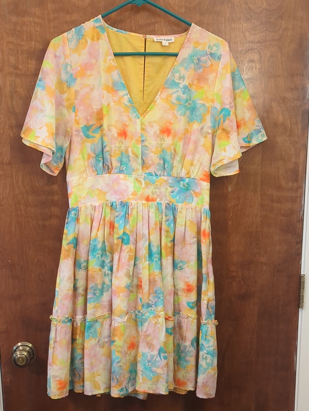 Roller Rabbit Floral Cotton/Silk Dress, Size M